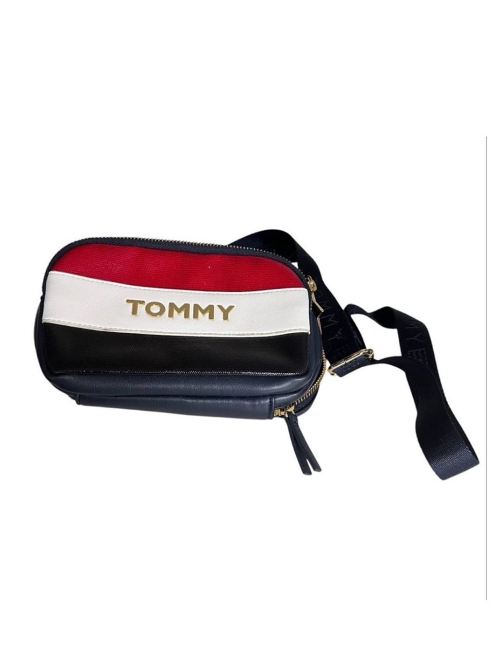 TOMMY HILFIGER Convertible Belt Bag Crossbody Bag Red White Blue NEW NWT